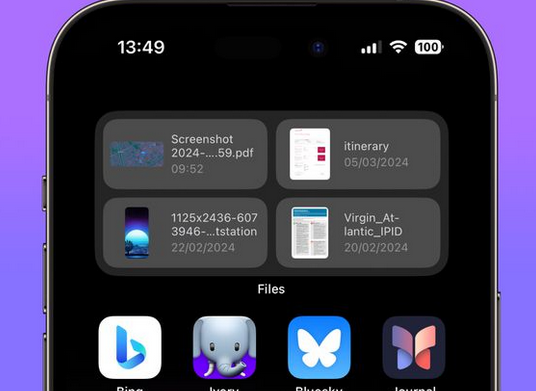 岑巩苹果屏幕维修分享iPhone主屏幕快速访问最近的文件 